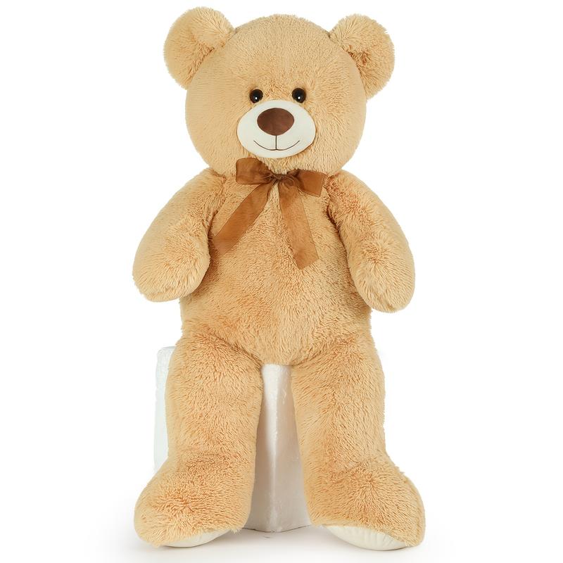 MaoGoLan 36 Inch Giant Teddy Bear - Soft Apricot Plush Stuffed Animal for All Ages, Polyester Fiber, Perfect for Baby Shower Decor, Birthday, Christmas, Valentine'S Day Gift