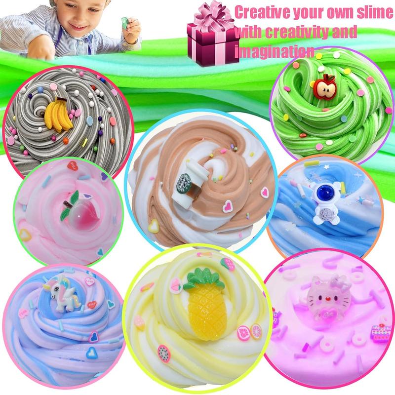 Slime Set Butter Slime Kit 24 Packed Two-Toned Scented Containers, Assorted Colors and Designs，Soft and Bouncy Non-Sticky Slime Party Gifts for Girls and Boys