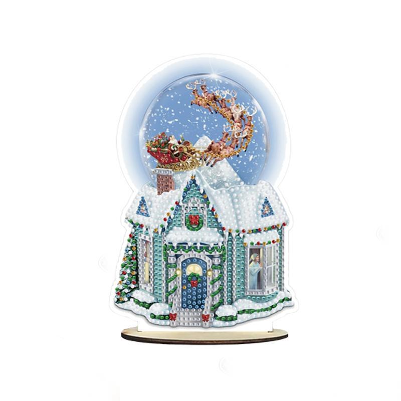 Christmas Castle Pattern DIY Diamond Arts Colorful Painting Kit without Frame, 5D Diamond Arts Colorful Painting Kit, DIY Decorative Art Picture