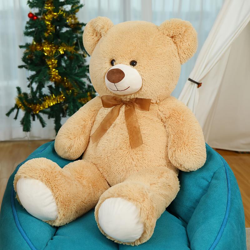 MaoGoLan 36 Inch Giant Teddy Bear - Soft Apricot Plush Stuffed Animal for All Ages, Polyester Fiber, Perfect for Baby Shower Decor, Birthday, Christmas, Valentine'S Day Gift