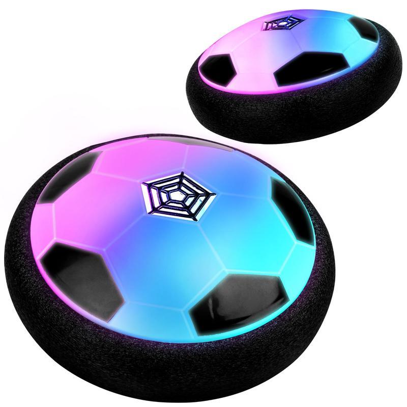 2025 Brand new  Hover Soccer Ball Indoor Toys, Boy Toys Gifts for Ages 4 5 6 7 8 10 12 Years Old,Air Floating Soccer Toy with LED Lights Foam Bumper,Kids Soccer Toys Birthday Gifts for Boys Girls (1 Pack)