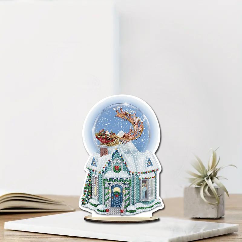 Christmas Castle Pattern DIY Diamond Arts Colorful Painting Kit without Frame, 5D Diamond Arts Colorful Painting Kit, DIY Decorative Art Picture