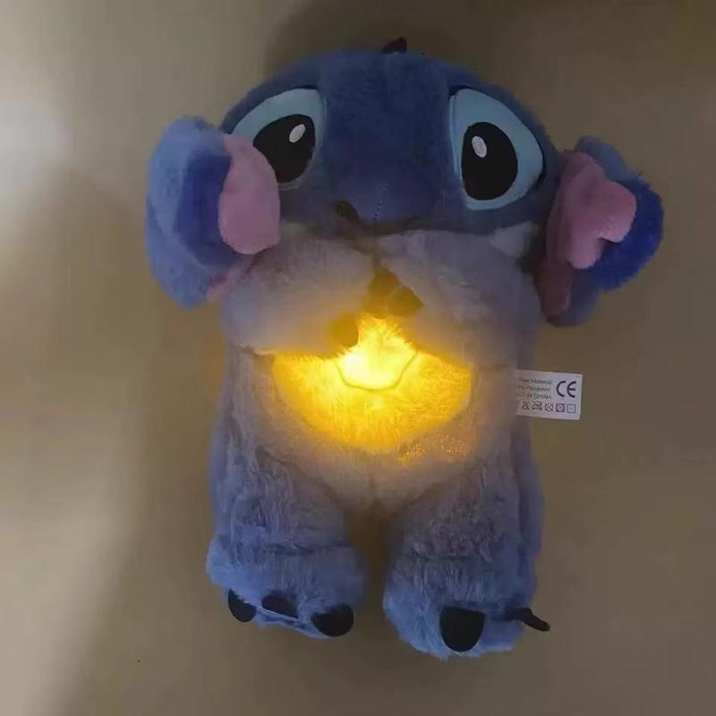 Stit-ch Breathing Stuffed Animal Sleeping Plush  Breathing with Realistic Breathing Rising and Falling and Soothing Music Lights