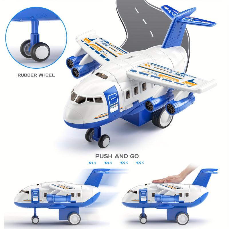 Baby Home Kids Airplane Car Toys Simulation Inertia Aircraft Music Stroy With Light Passenger Plane Diecasts Kids Educational Toy