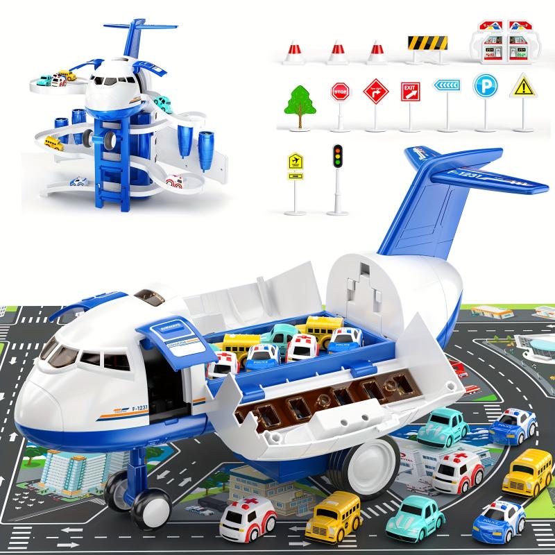 Baby Home Kids Airplane Car Toys Simulation Inertia Aircraft Music Stroy With Light Passenger Plane Diecasts Kids Educational Toy