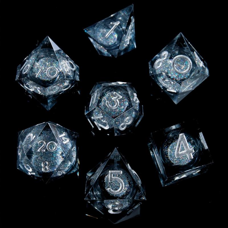 Polyhedral Dice Set, 7 Counts set Sand Core Dice, D&D Game Dice, Tabletop Game Accessories, Gaming Supplies, Gift for D&D Game Enthusiasts