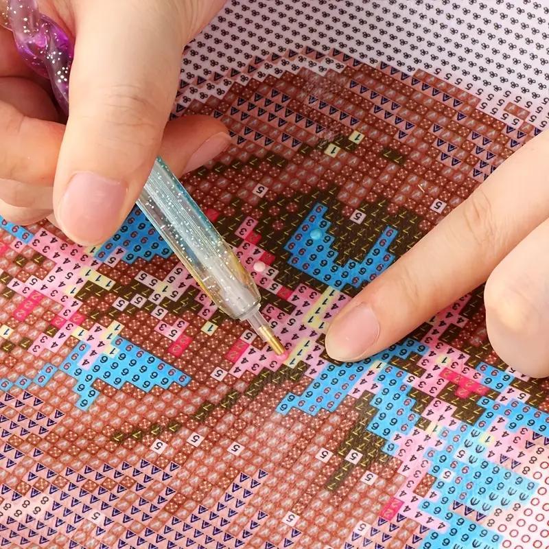 5D Diamond Art Colorful Painting Pen, 1 Count DIY Diamond Arts Craft Cross Embroidery Painting Accessories for Home Decoration