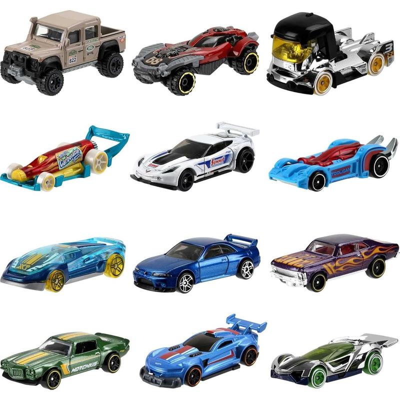 Hot Wheels Toy Cars & Trucks 20 Pack, Set of 20 1:64 Scale Vehicles for Play or Display, Instant Collection (Styles May Vary)