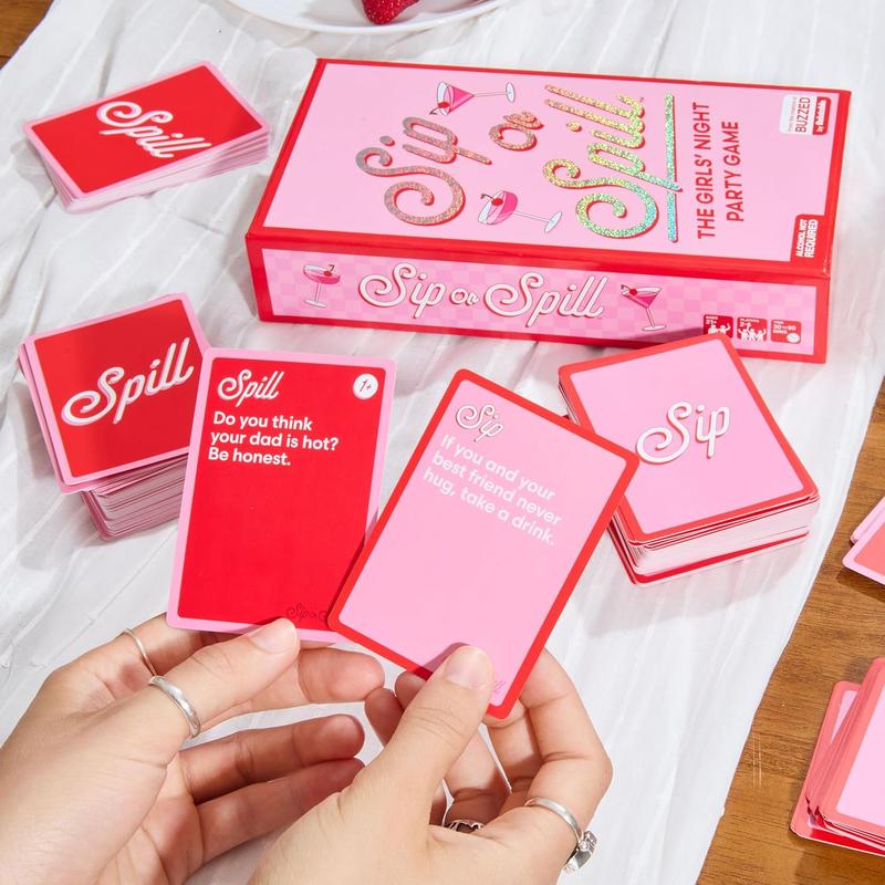 WHAT DO YOU MEME? Sip or Spill   The Girl's Night Party Game, Ultimate Bachelorette Party Games, Bachelorette Party Favors by Relatable