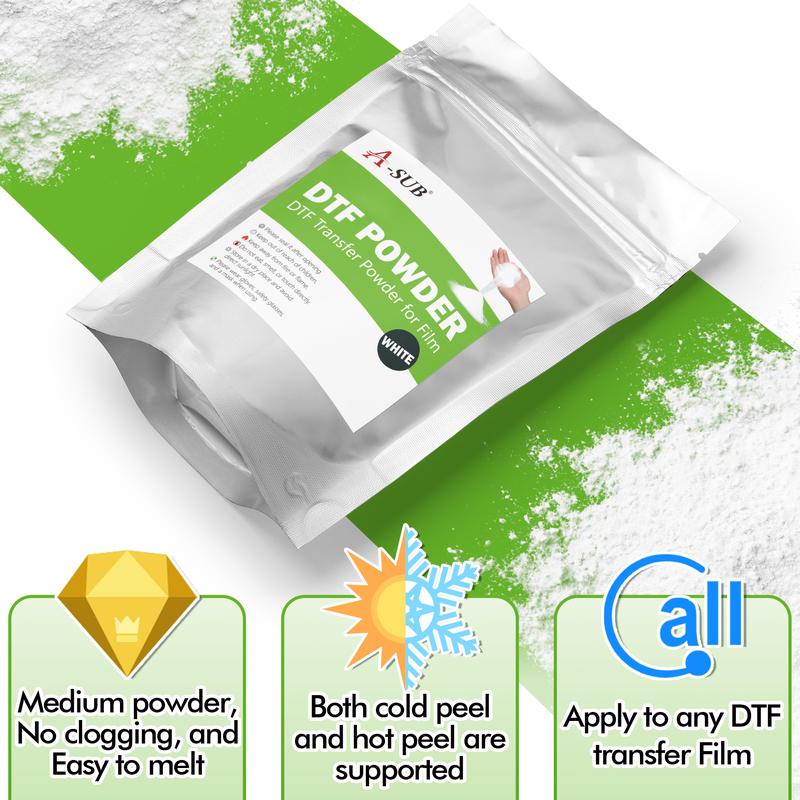 A-SUB DTF Fine-Medium DTF Powder Adhesive White 500g