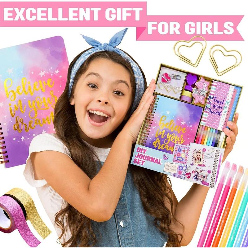 CHRISTMAS SALE:DIY Journal Kit for Girls - DIY Journal Set for Tween & Teen Girls, Stationery Set, Scrapbook & Diary Supplies Set, Journaling Art Crafts Kit, Ideal Gifts for 8 9 10 11 12 13 14 Year Old Girl