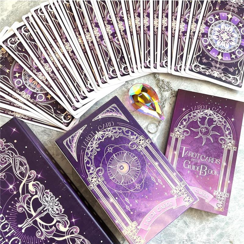 78 Tarot Cards Gift Set with Guidebook, Cloth, Chakra Stones, Crystals & Bag for Beginners and Expert Readers