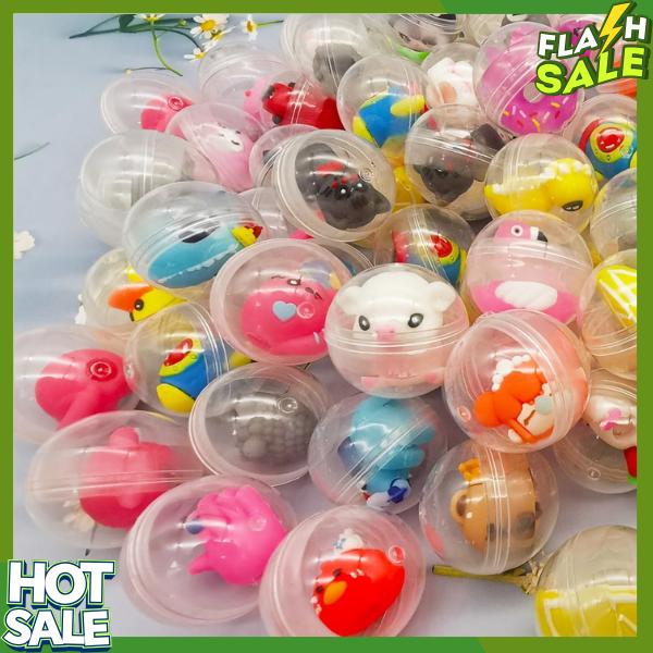 50pcs Adorable Mini Kawaii Capsule Toys Collection Perfect for Sharing Educational, Stocking Stuffers Treasure Box Classroom Prizes Carnival Gifts