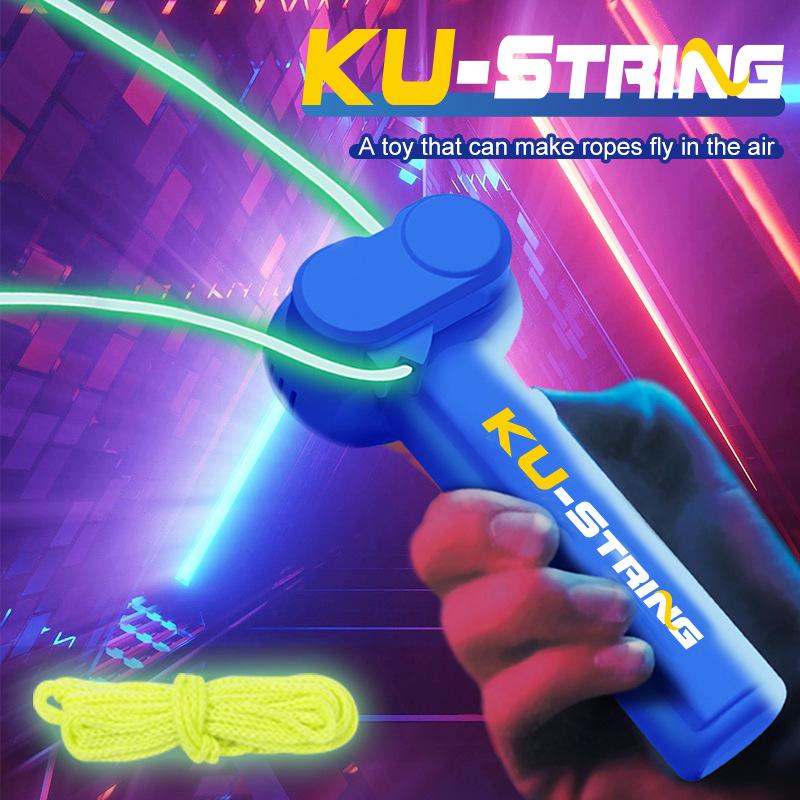 Glow in The Dark Rope Launcher Propeller.Hand held Novelty Fun Lasso Pressure Reducer.Glow in The Dark Loop Rope Game Shooter String Toy.Birthday Christmas Ideal Gift.