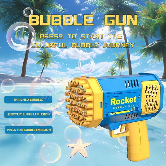 Upgraded Color Bubble Machine, Bubble Machine Toy With Lights,40 Hole Popular Rocket Bubble Machine,Bubbles Toy For 3 4 5 6 7 8 9 10 Years Old Boys Girls Gift Toys