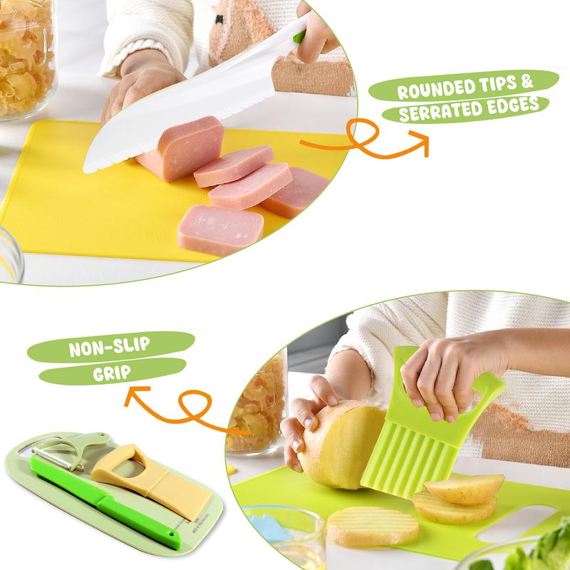 Control Future 31pcs Kids Cooking Set Toy:Montessori Kitchen Toy Safe Culinary Tools for Kids 4 - 12,Thanksgiving and Christmas Gifts