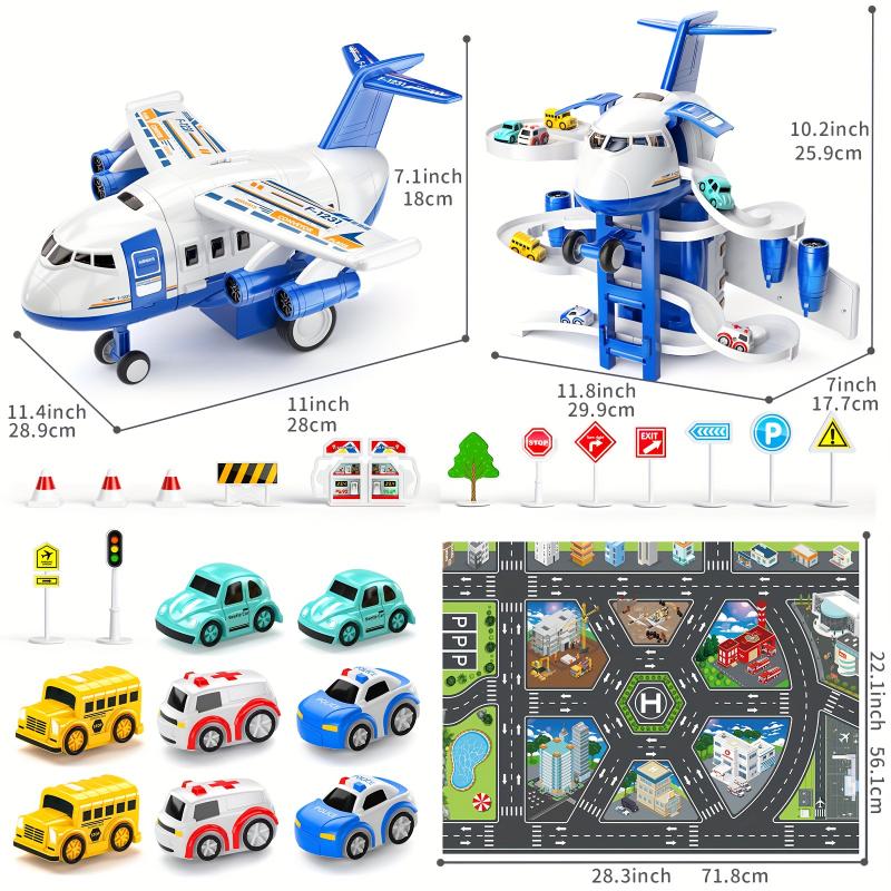 Baby Home Kids Airplane Car Toys Simulation Inertia Aircraft Music Stroy With Light Passenger Plane Diecasts Kids Educational Toy