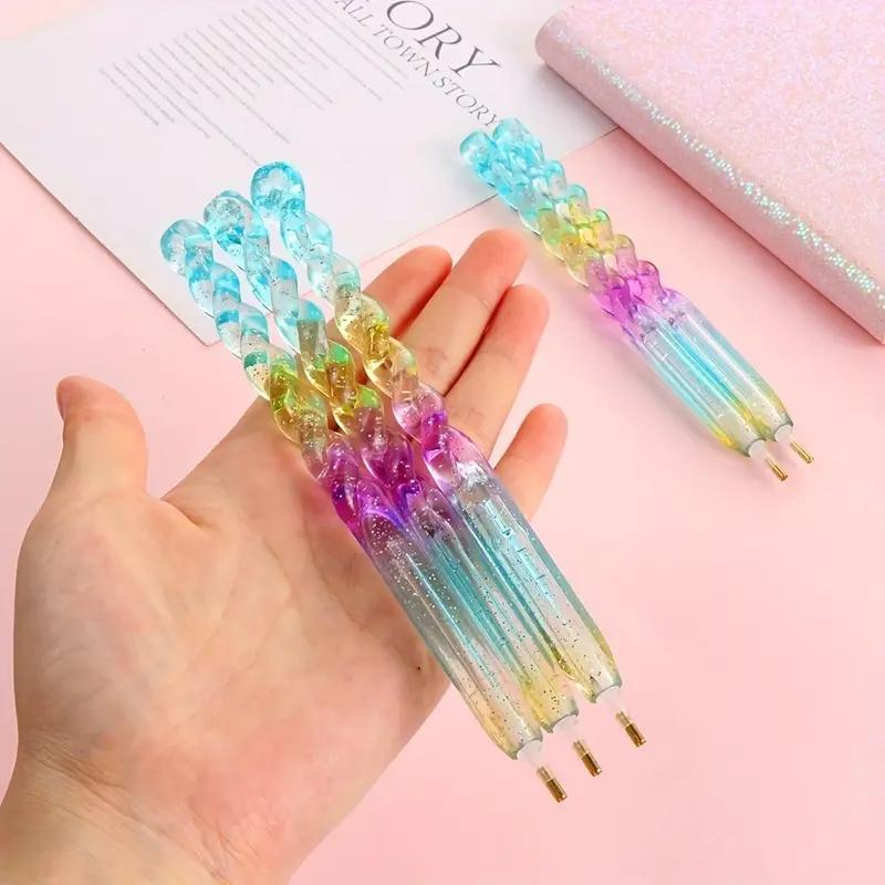 5D Diamond Art Colorful Painting Pen, 1 Count DIY Diamond Arts Craft Cross Embroidery Painting Accessories for Home Decoration