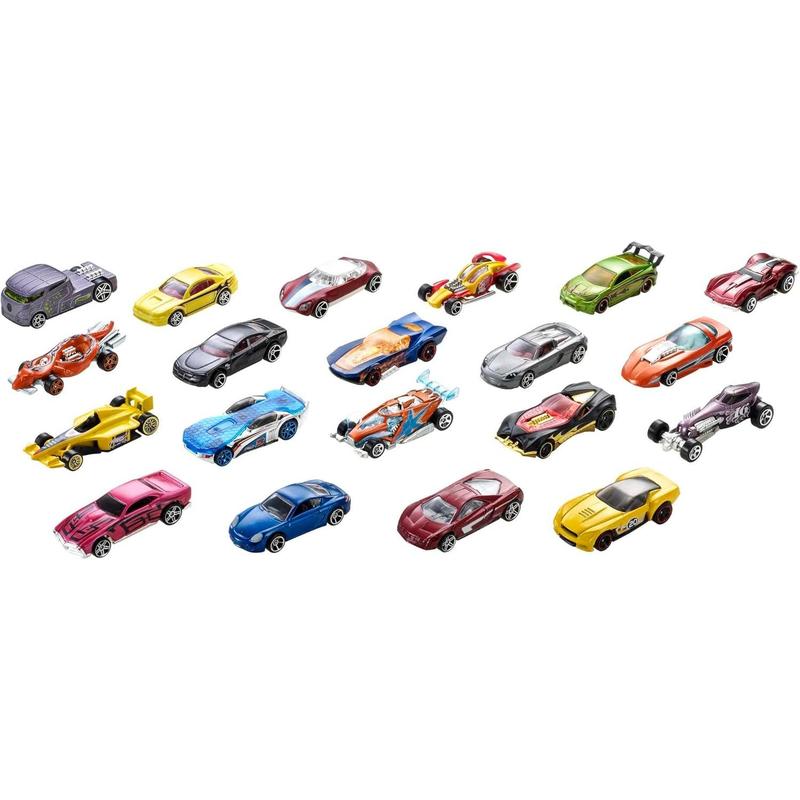 Hot Wheels Toy Cars & Trucks 20 Pack, Set of 20 1:64 Scale Vehicles for Play or Display, Instant Collection (Styles May Vary)