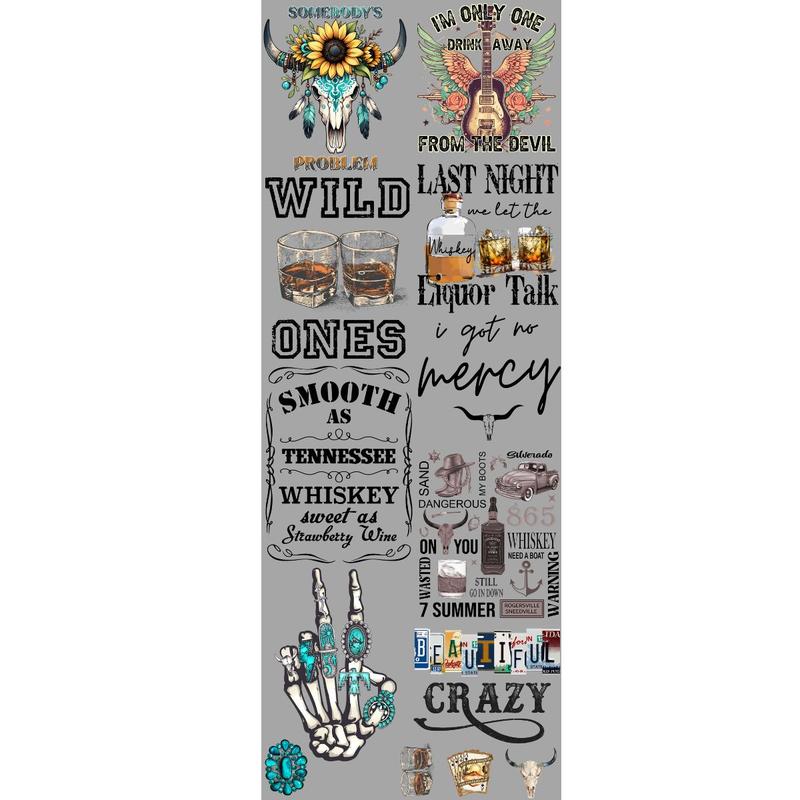 Country Soul  DTF Transfers Gang Sheet 22” wide x 60” long DIY Direct to Film T Shirt Transfers