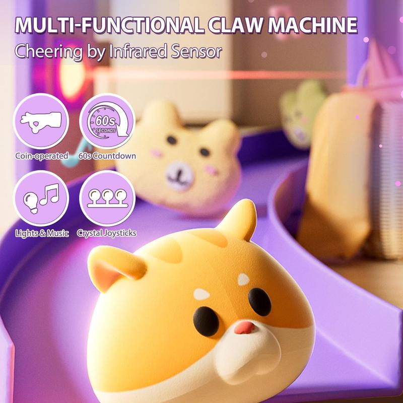 Claw Machine for , Unicorns  Claw Machine Large, Mini Arcade Claw Machine with Prizes Toys Refill Inside,  Vending  Machine, Christmas Party Prize Candy Dispenser, Gift for Girls Boys