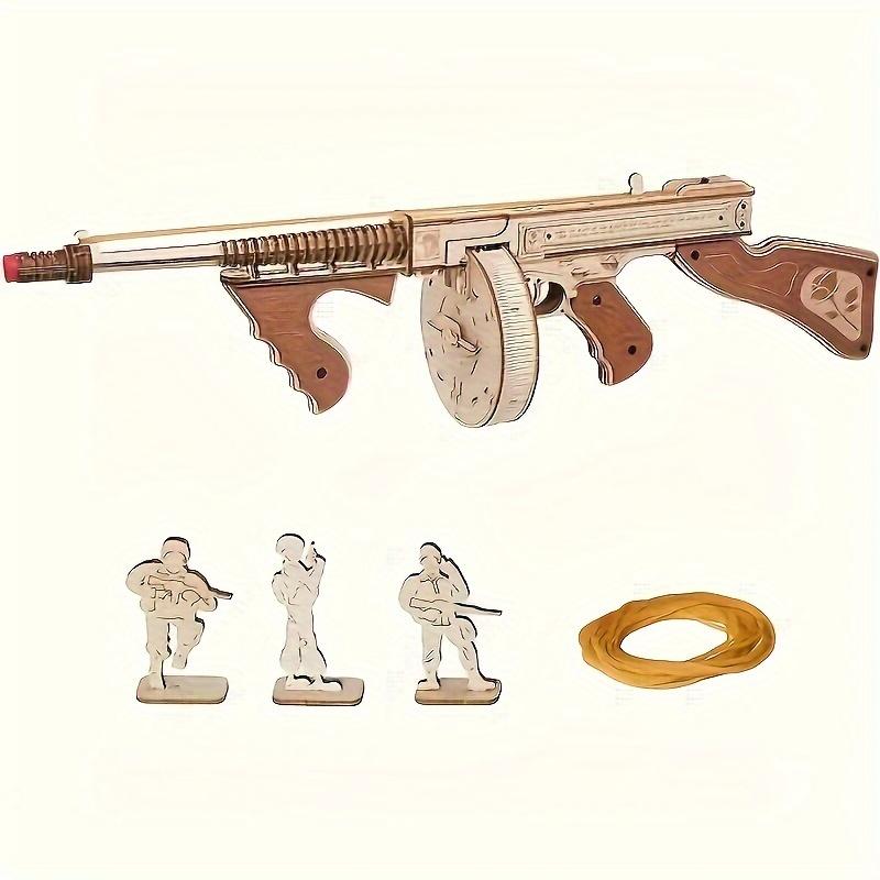 Robotime Rokr Thompson Submachine Gun Toy Building Set - Engaging 3D Wooden Puzzle with Detailed Design, Premium Quality LQB01 Submachine Gun