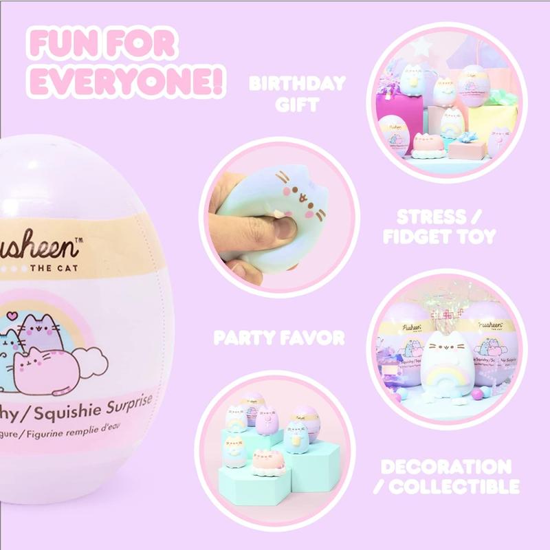 Pusheen The Cat [Surprise Blind Capsule] [Series 2] Cute Water Filled Squishy Toy [Birthday Gift Bags, Party Favors, Gift Basket Filler, Stress Relief Toys] - Surprise (Random - 1 count.)