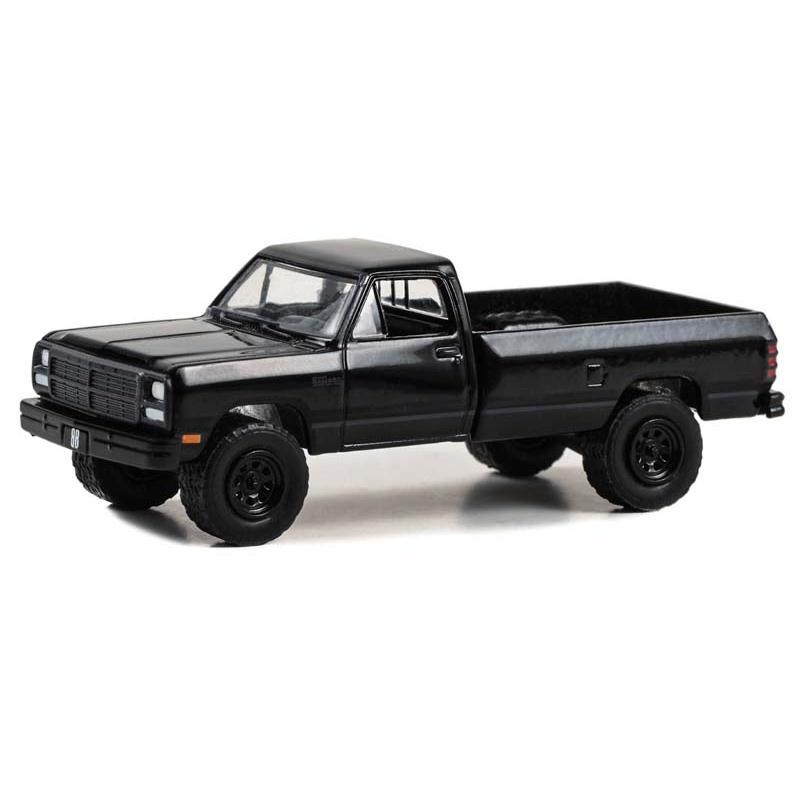 CHASE 1993 Dodge Power Ram 250 4x4 Lifted (Black Bandit) Series 28 Diecast 1:64 Scale Models - Greenlight 28130D