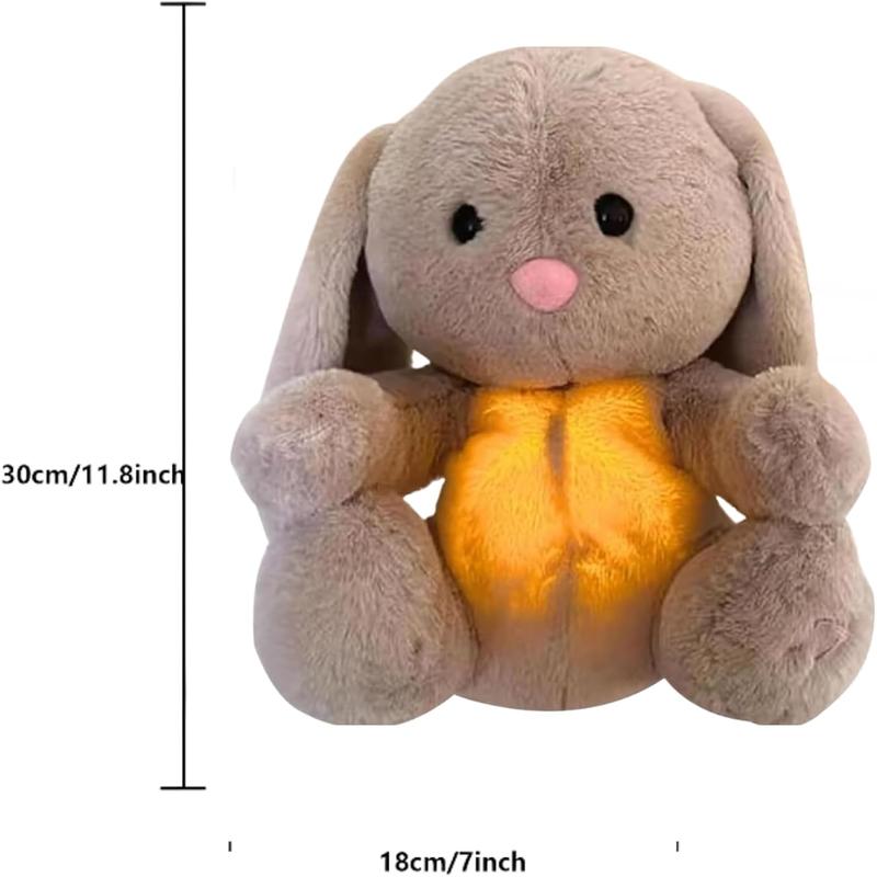 Breathing stuffed animal toys Soothe breathing plush animal anxiety for adults and children breathing and sound realistic breathing rabbit gifts