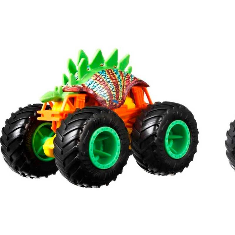 Monster Trucks Toy Trucks 2-Pack, Demolition Doubles Set of 2 Vehicles in 1:64 Scale, for Kids & Collectors (Styles May Vary)