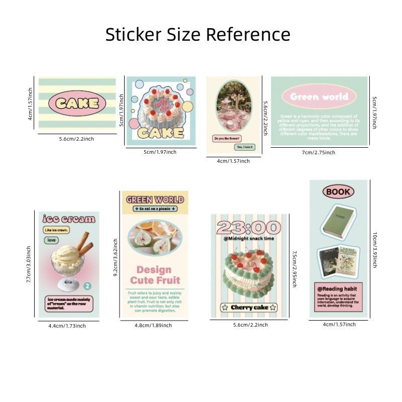 Cartoon Dessert Themed Stickers, 30pcs pack Creative Decorative Decals, Multi-purpose Stickers, Scrapbook Decoration For DIY