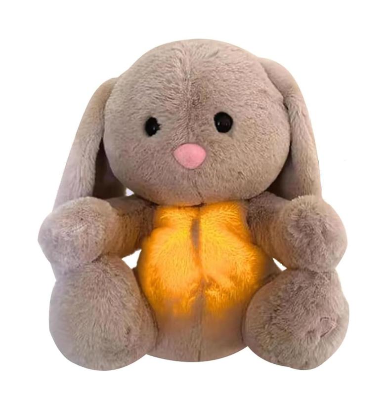 Breathing stuffed animal toys Soothe breathing plush animal anxiety for adults and children breathing and sound realistic breathing rabbit gifts