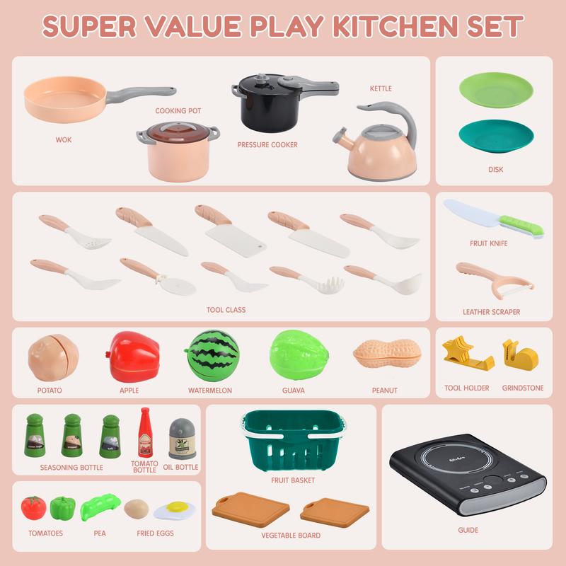 Play Kitchen Accessories 42PCS Pretend play toys playfood