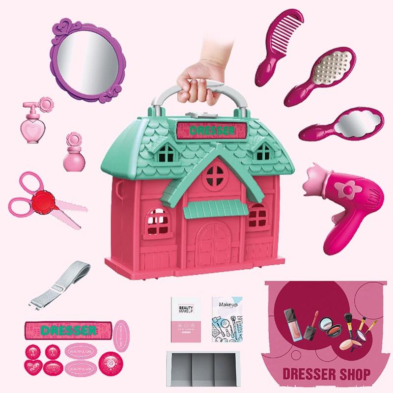 Children's Educational Toys Play House Dressing Table Tools Baby Simulation Play House Toys Suitcase Toys Wholesale Christmas Gifts