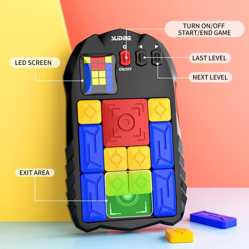 Super Slide Games Sliding Block Puzzle 500+ Level Slide Puzzle Game Travel Fidget Toys Handheld Games Console STEM Learning Games Brain Teaser Puzzles