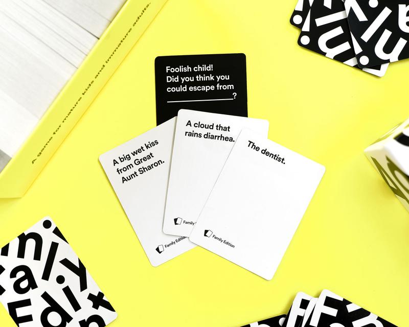 Cards Against Humanity: Family Edition, The Official Family-Friendly Version, Ages 8+, Perfect for All Ages & Fun for Family Game Nights