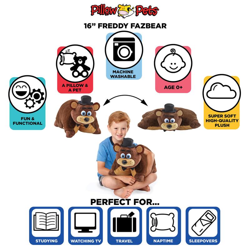 Freddy Fazbear Pillow Pet - Soft Stuffed Toy for Kids Striker Media