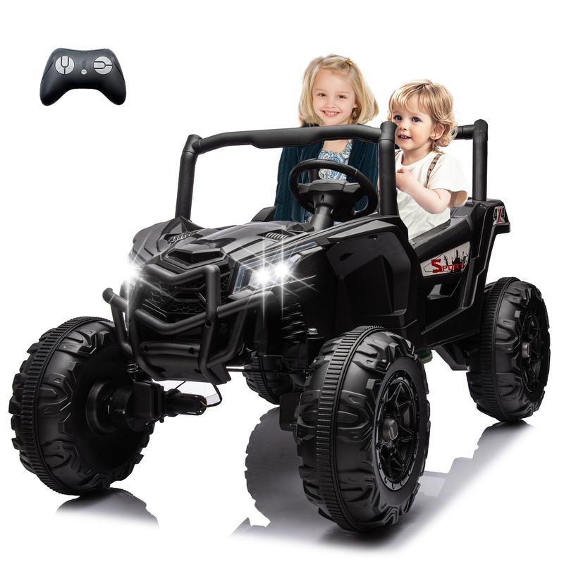 24V Ride On XXL UTV car for kid,2seater with two safety belts, Side by Side 4x4 Ride on Off-Road Truck with Parent Remote Control, Battery Powered Electric Car w High Low Speed, two safety belts.