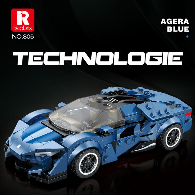 Reobrix Agera Super Car Building Blocks Set, Collectible Speed Champion Race Car Toy Building Kit,, Gift for Teens Adults, 327Pieces