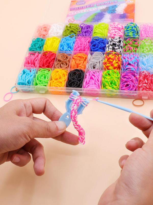 Colorful Beads & Rubber Bands & Accessories, Cute DIY Jewelry Making Kit, DIY Jewelry Making Supplies for Braided Bracelet