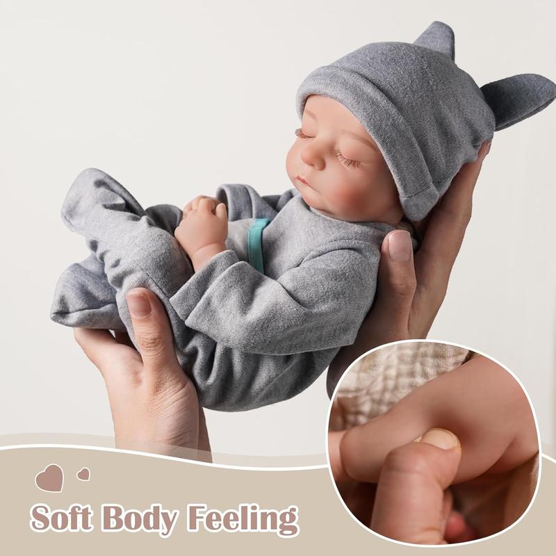 BABESIDE Reborn Baby Dolls, 15 Inch Realistic Newborn Baby Doll Boy, Real Life Baby Dolls Soft Body Poseable Sleeping Baby Doll for Kids Age 3+