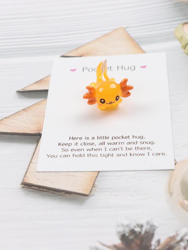 Cute Flying Dragon Design Resin Pocket Hugs, Mini Animal Design Resin Small Gifts, Fashion Pocket Hugs for Women & Girls