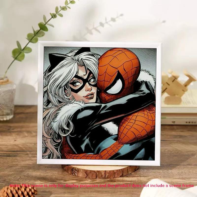 Spider-man Pattern DIY Diamond Arts Colorful Painting Kit without Frame, 5D Diamond Arts Colorful Painting Kit, Wall Art Decor for Home