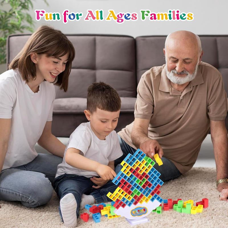 [CHRISTMAS DEAL 2024] Tetra Tower Game, Stack Attack Family Board for 2 Players Family Games, Building Blocks Stacking Balance Games ToyS