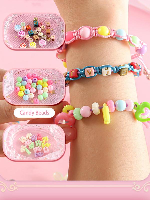 Diy Charm Bracelet Making Kit, Cute Beads Jewelry Making Kit for Girls, Birthday Gifts, Christmas Gifts