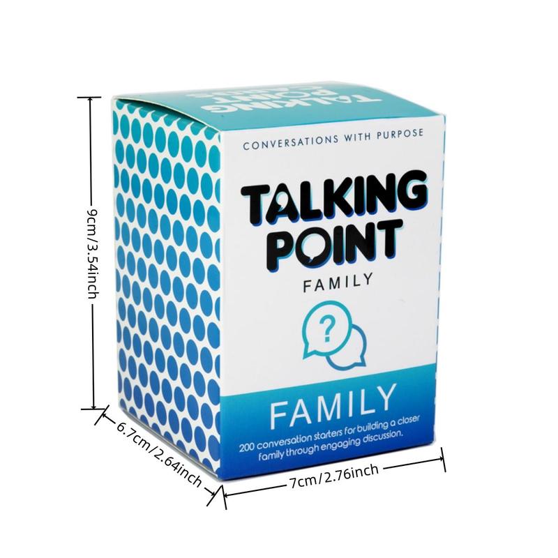 Talking Point Family Conversation Cards, 1 Set Fun Game Box Gift, Creative Small Gift, Holiday Accessory, Birthday Party Supplies