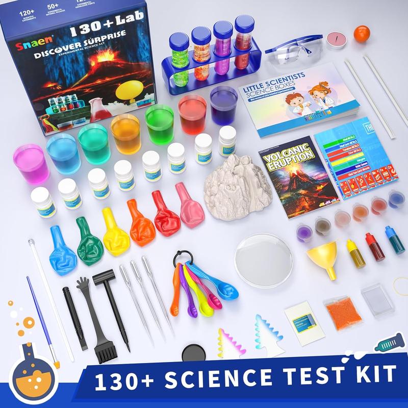 SNAEN 130+ Lab Experiments Science Kits, Chemistry Set, Crystal Growing, Erupting Volcano, STEM Activities Educational Toys Gifts For 6 7 8 9 10 11 Years Old Boys Girls Kids Toys