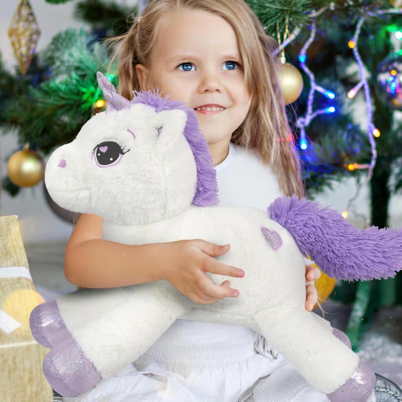 Big Unicorn Stuffed Animal Stuffed Unicorn Plush Giant Stuffed Unicorn,Unicorn Pillow for Girls Kids,Unicorn Pillow for Christmas Birthday Valentine's Day White 24''