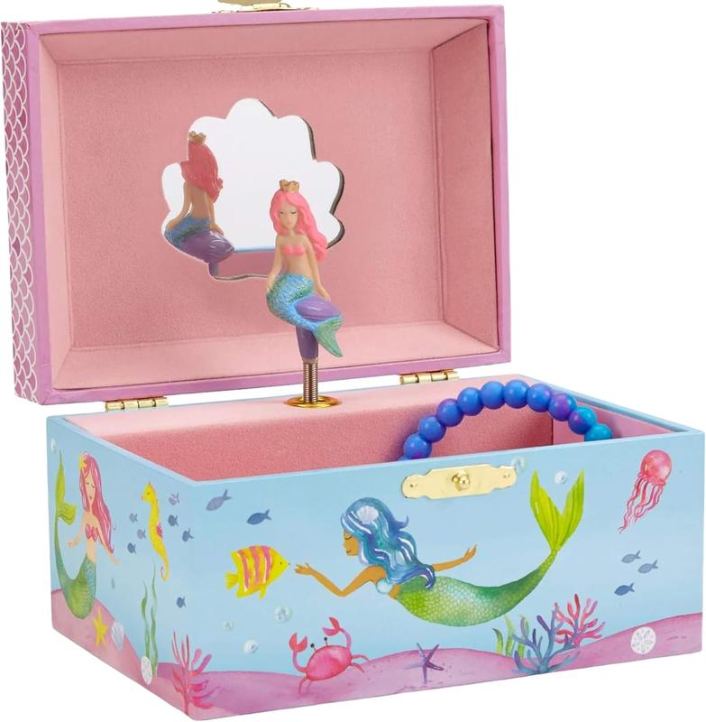 Christmas gift Underwater Mermaid Musical Jewelry Box for Girls – Spinning Mermaid Doll with 'Over the Waves' Tune, Perfect Gift for Christmas Girls