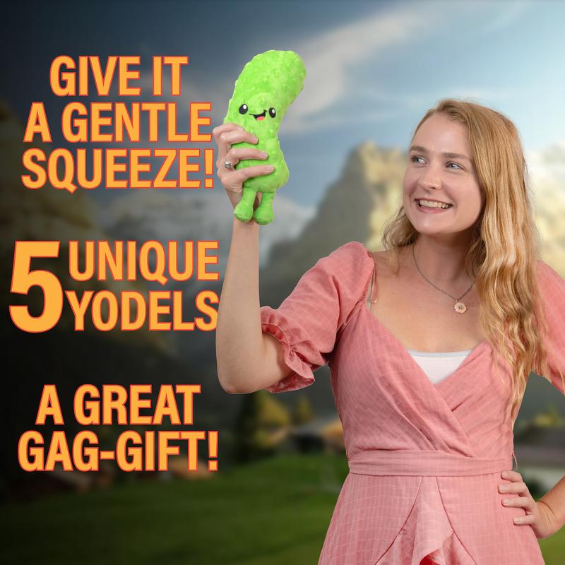 Yodeling Plush Pickle – 11” Pickle Sings Hilarious Yodels - Funny Gag Gift for Friends and Coworkers